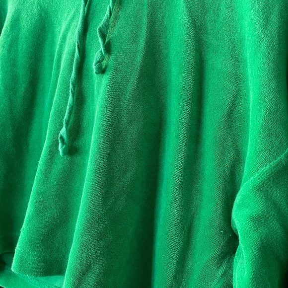 Juicy Couture Kelly Green Crop Hoodie women’s Size M - Picture 2 of 4